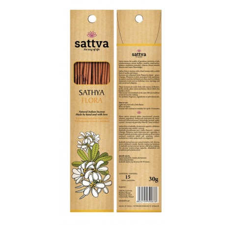 Naturalne kadzidło, ręcznie skręcane SATHYA FLORA